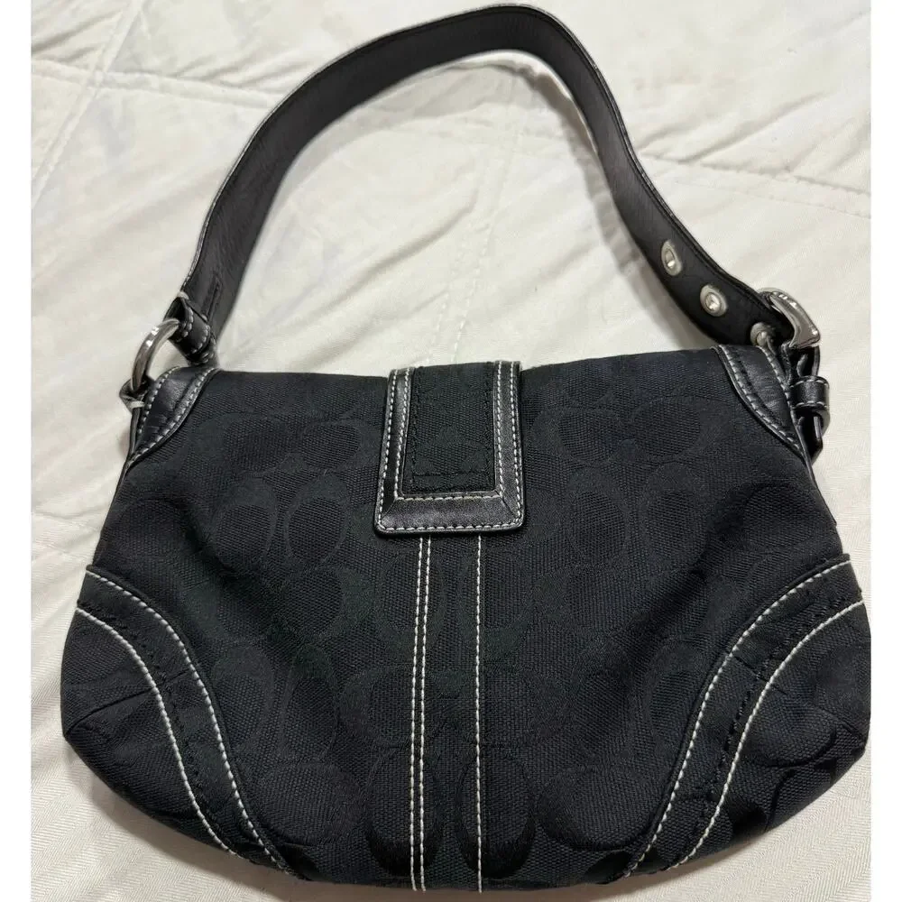 VTG Y2K Coach Soho Mini Signature H0651 10296 Black Shoulder Bag Purse Clean